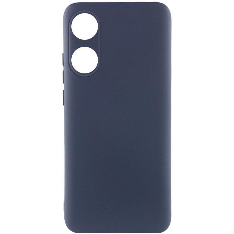 Противоударный чехол Silicone Cover Lakshmi Full Camera (A) для Oppo A58 4G Синий / Midnight Blue