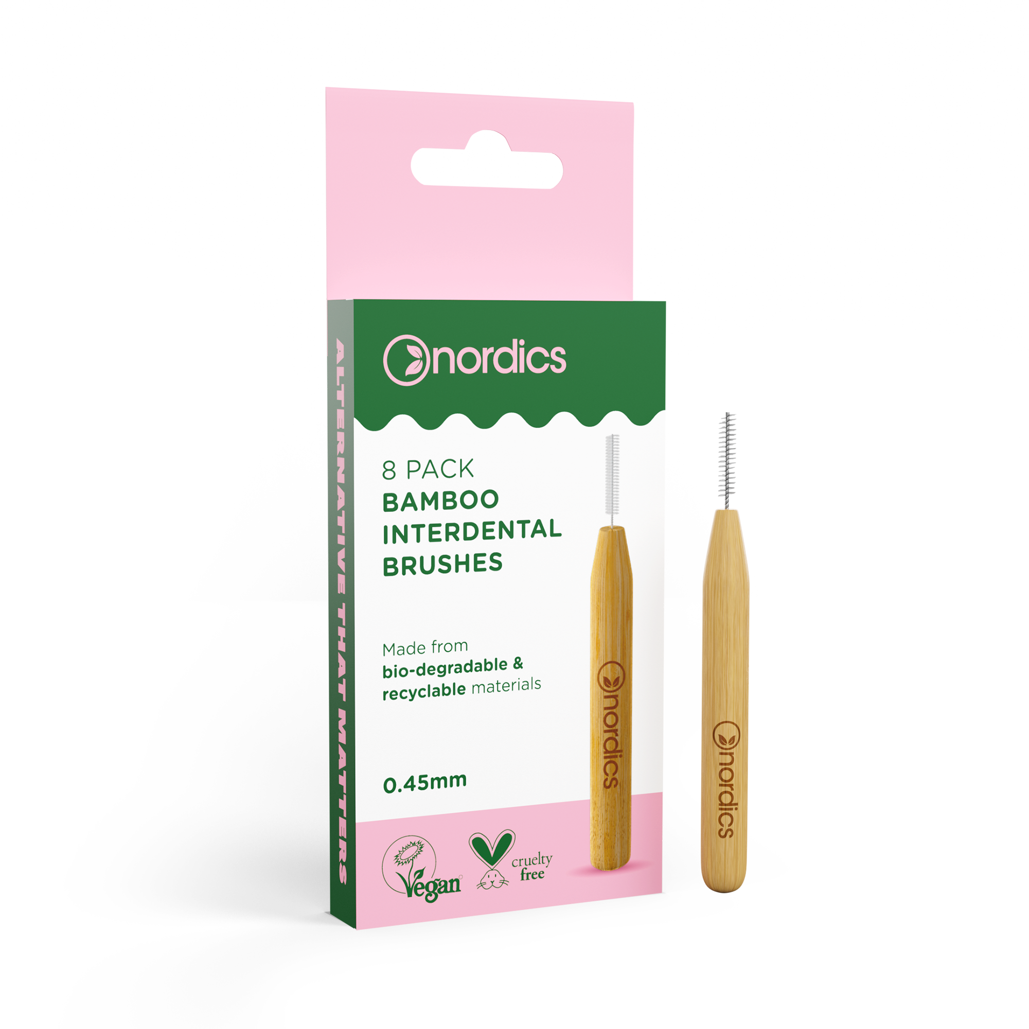 Щетка межзубная бамбуковая Nordics 0,45 мм (107248)