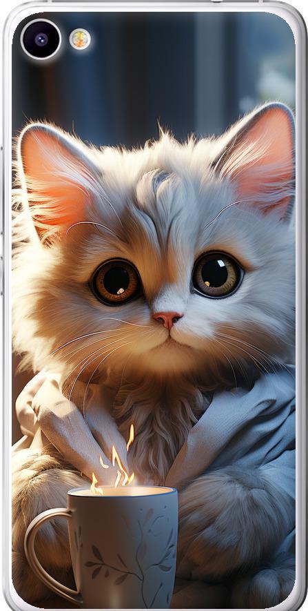 Чехол на Meizu U20 White cat (5646t-416-42517)