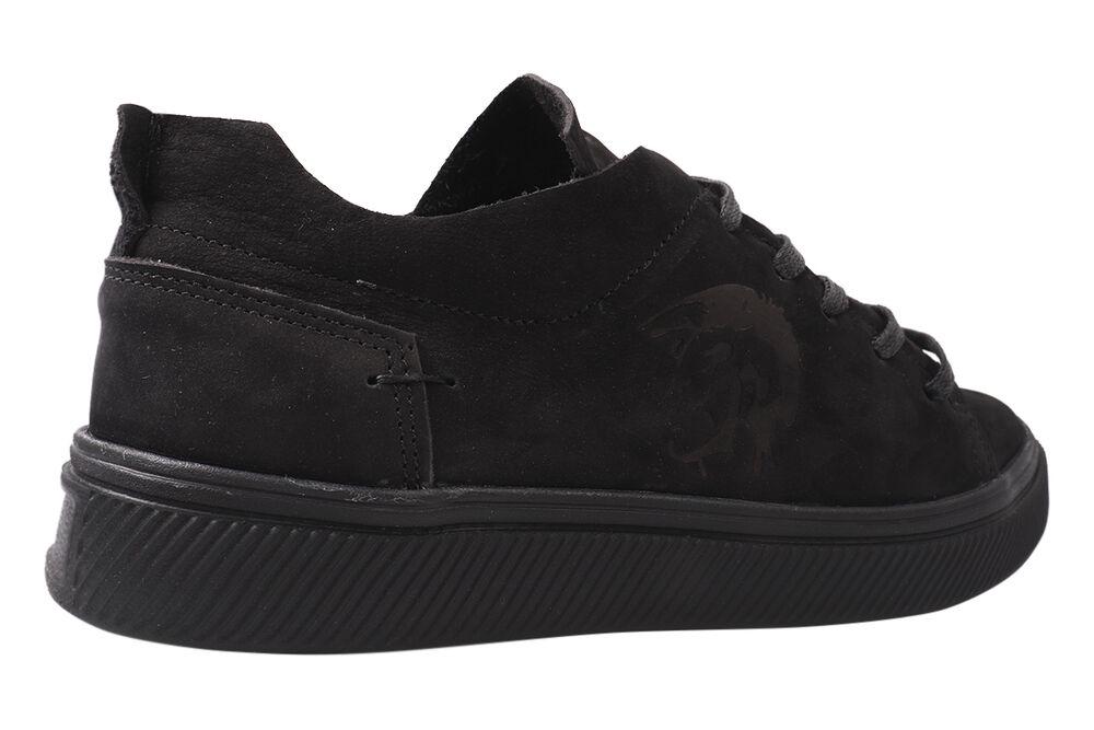 Кеди чоловічі Cros Sav зі шкіри-нубука на низькому ходу на шнурівці р. 44 Чорний (28-21DTC) - фото 4 Кеди чоловічі Cros Sav зі шкіри-нубука на низькому ходу на шнурівці р. 44 Чорний (28-21DTC) - фото 4