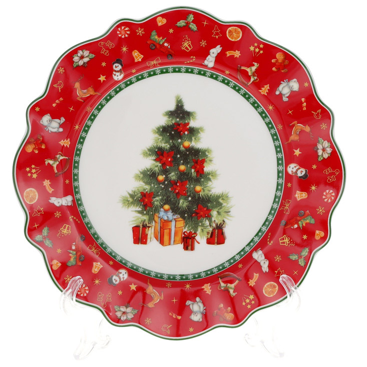 Тарілка десертна BonaDi Святковий флер порцелянова 20,5 см (498-291)