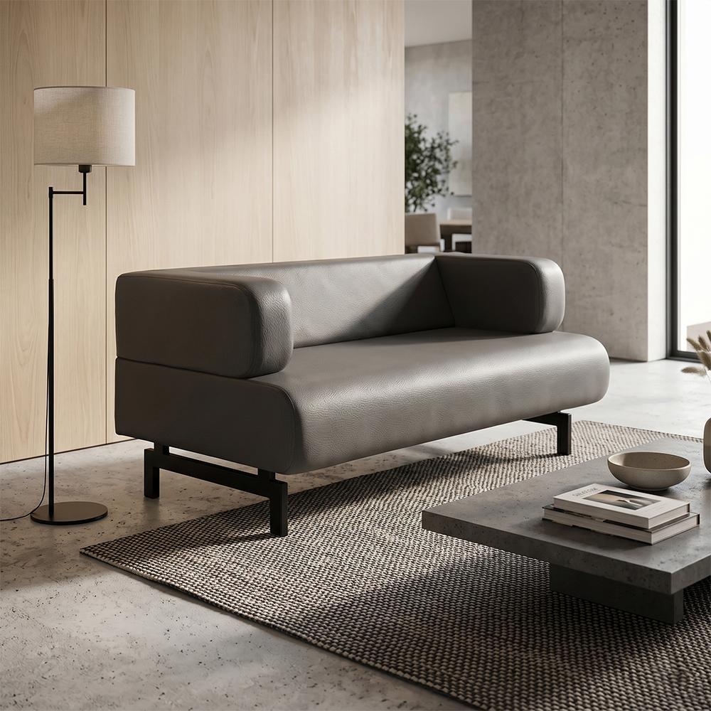 Диван Gianni экокожа Soft 152х85х74 см Grey (rich_sofa_00236)
