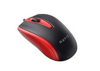 Компьютерная мышка проводная Havit HV-MS871 USB 1200 DPI 3 кнопки Red (25256) - фото 5