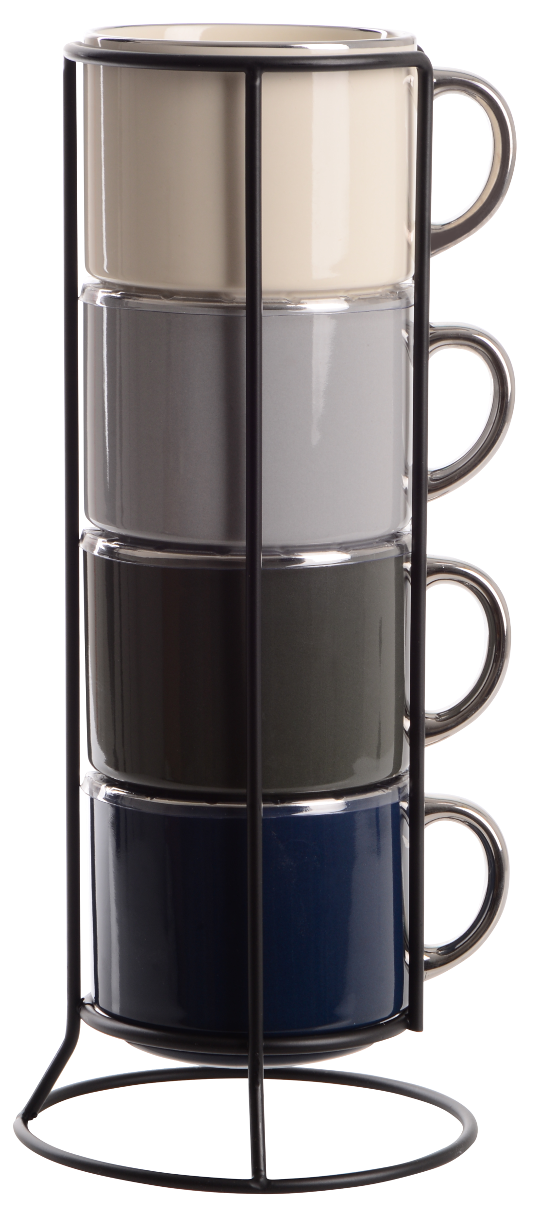 Набор чашек Limited Edition SILVER 4Х на металлической подставке 340 мл (UG-RX-N240581) - фото 1