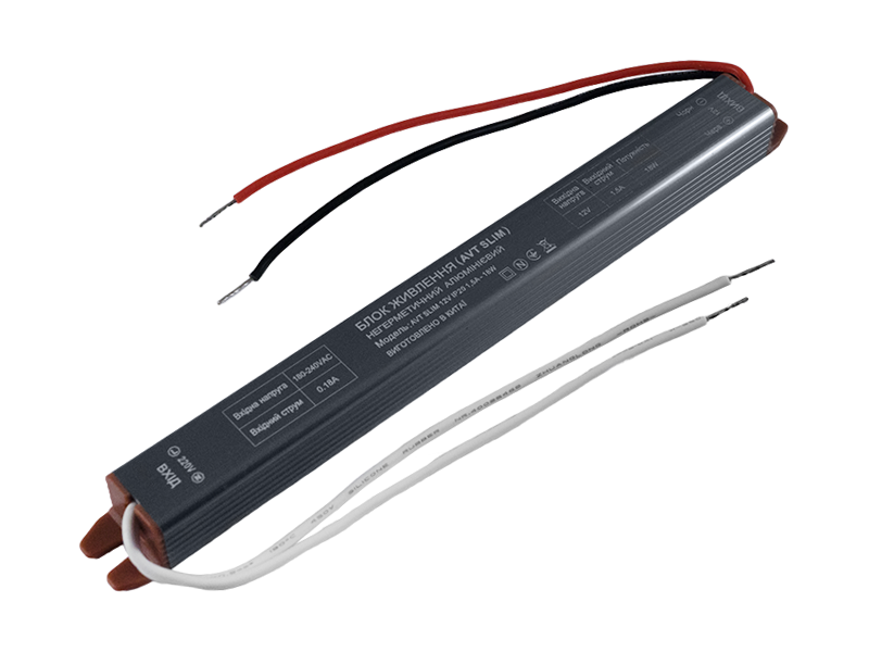Блок питания AVT Slim 12 В 18 Вт 1,5 A IP20 (5463)