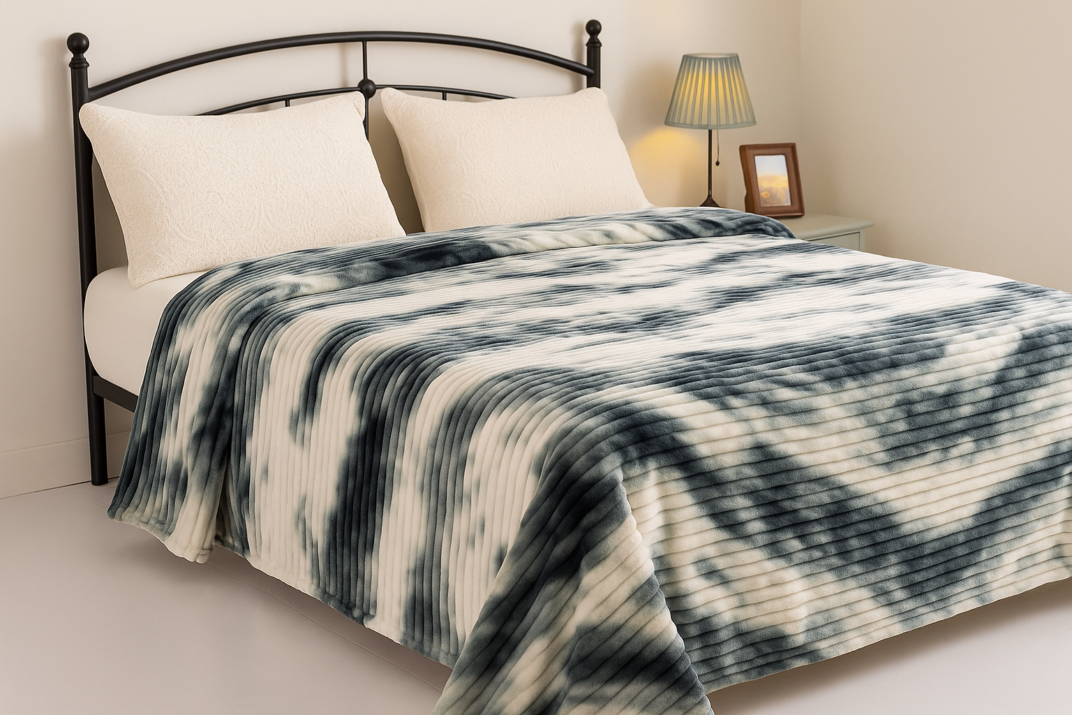 Плед флисовый полуторный Волна 160х210 см Серо-бежевый (F-1-106-80/beige) - фото 3 Плед флисовый полуторный Волна 160х210 см Серо-бежевый (F-1-106-80/beige) - фото 3