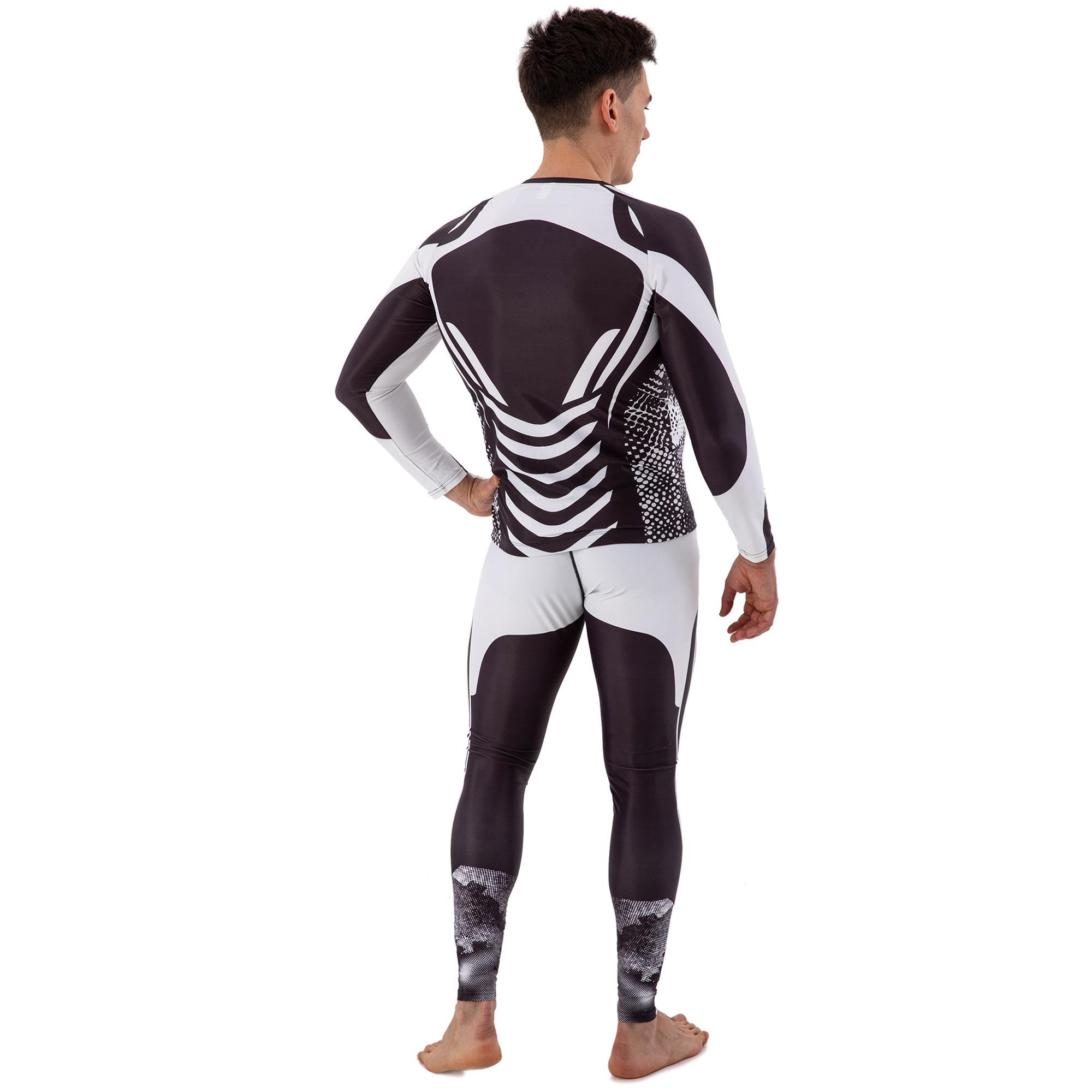 Компресійний одяг чоловічий TC210-KC210-18 DOMINO лонгслів і штани XL/р. 46-48 зріст 175-180 см Чорний/Білий (6936116101168) - фото 2