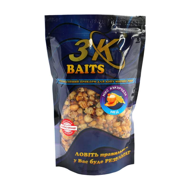 Прикорм 3KBaits Зерновий мікс500 г Кукурудза/Мед (3KB1033)