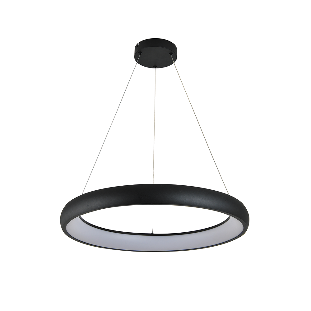 Люстра світлодіодна HOROZ ELECTRIC LED Коло 48W 4000K 2900 Lm 180/240V 400 мм Чорний (019/070/0048/020)