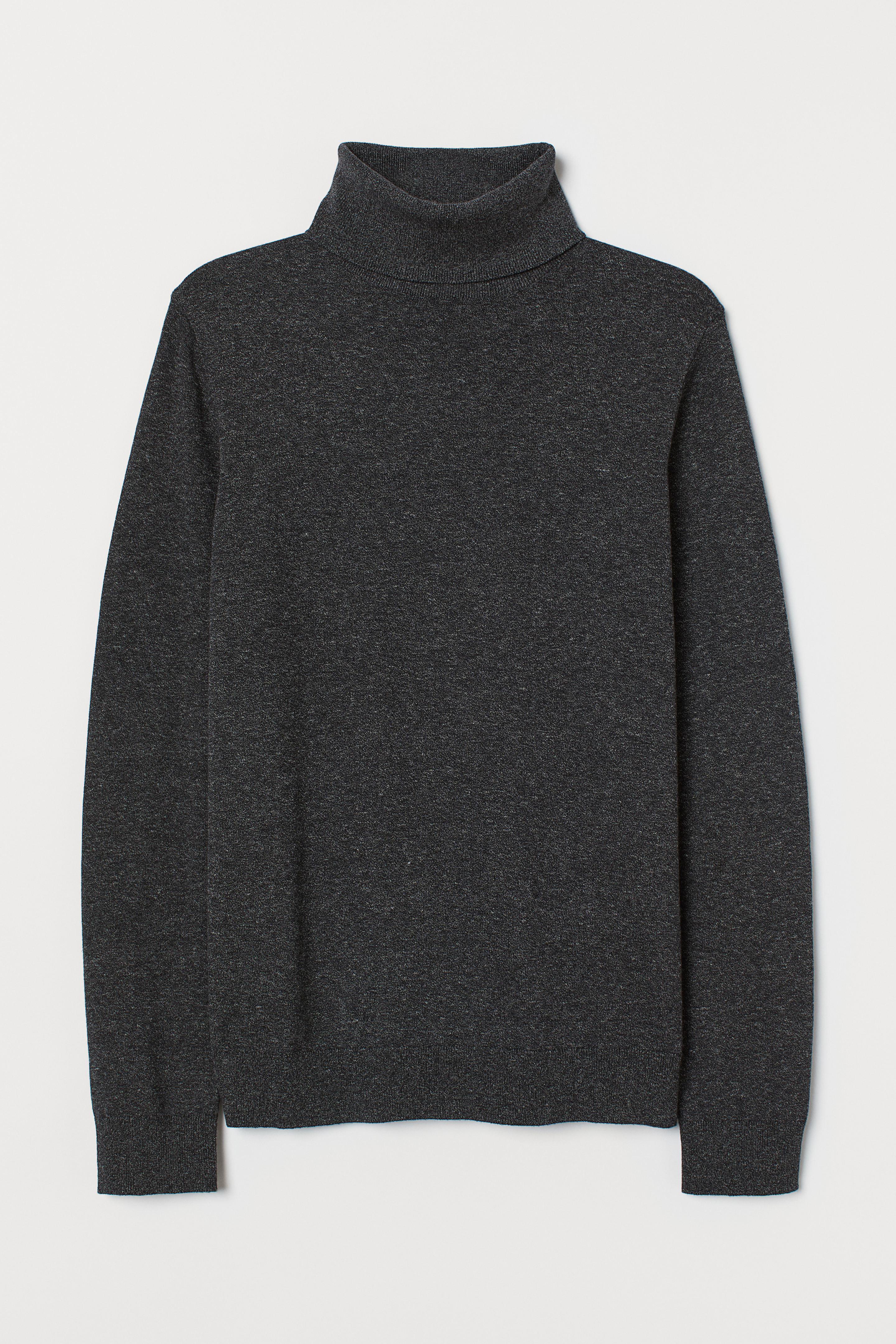 Свитер H&M M Черный меланж (7158280)