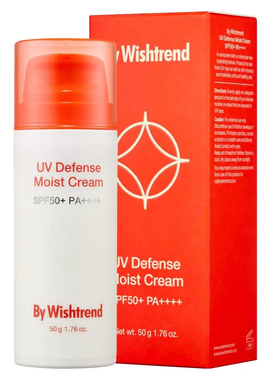 Увлажняющий солнцезащитный крем с пантенолом By Wishtrend UV Defense Moist Cream SPF 50+ PA++++ 50 мл (10210029)