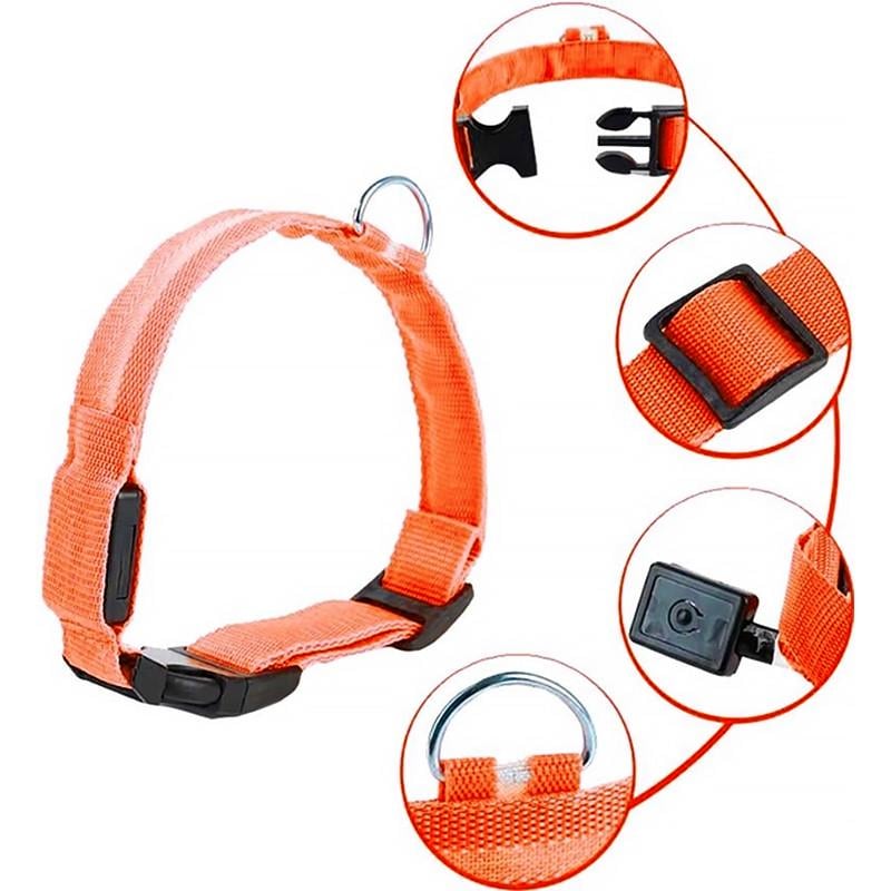 Ошейник светодиодный Lesko S Orange (2085743993) - фото 2 Ошейник светодиодный Lesko S Orange (2085743993) - фото 2