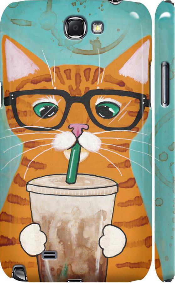 Чехол на Samsung Galaxy Note 2 N7100 Зеленоглазый кот в очках (4054c-17-42517) Чехол на Samsung Galaxy Note 2 N7100 Зеленоглазый кот в очках (4054c-17-42517)