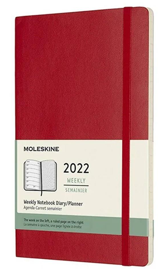Еженедельник Moleskine 2022 средний Красный (DSF212WN3Y22)