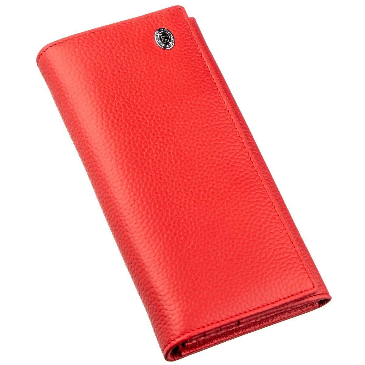 Кошелек женский ST Leather 18858 зернистый из натуральной кожи Красный (168-136-18858)