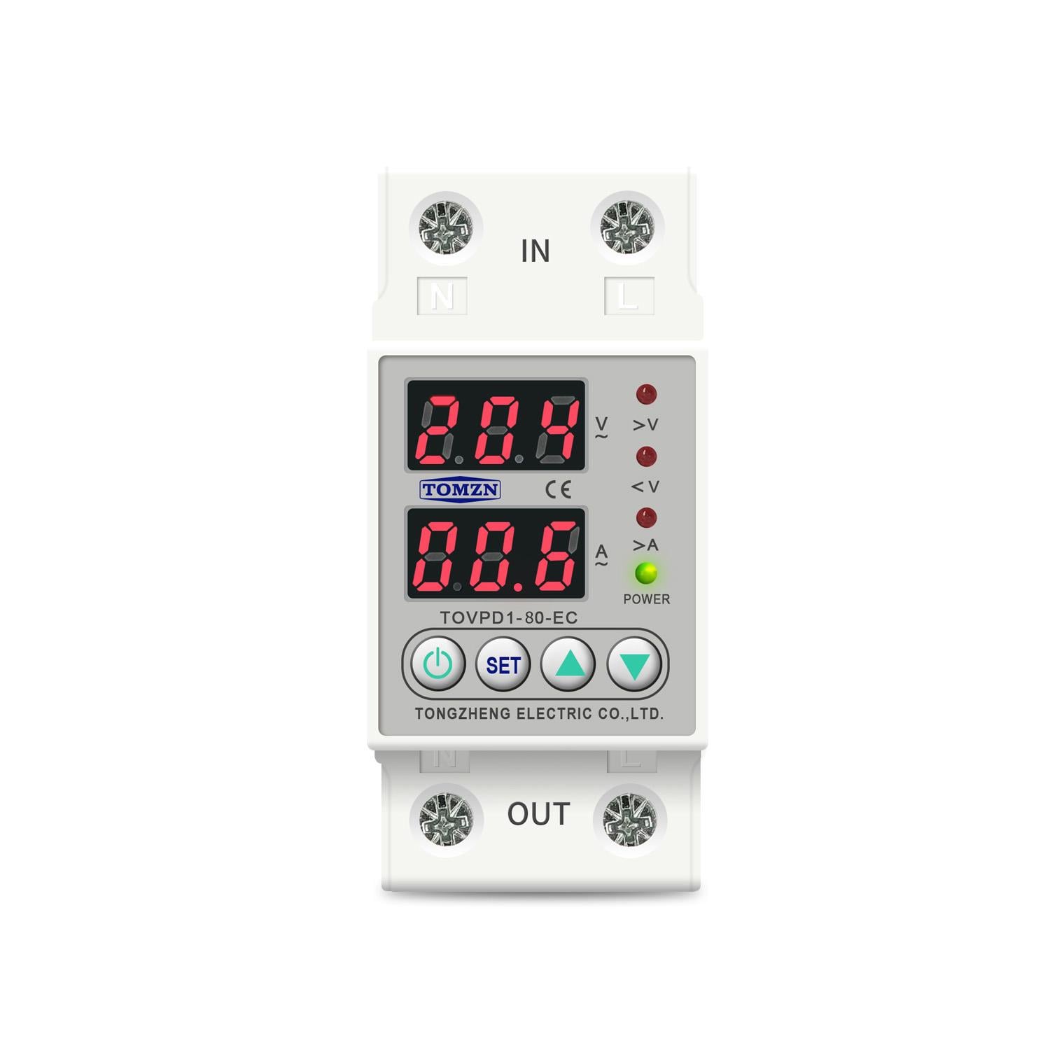 Реле защиты от перепадов напряжения TOMZN TOVPD1-EC 220V 80А Реле защиты от перепадов напряжения TOMZN TOVPD1-EC 220V 80А