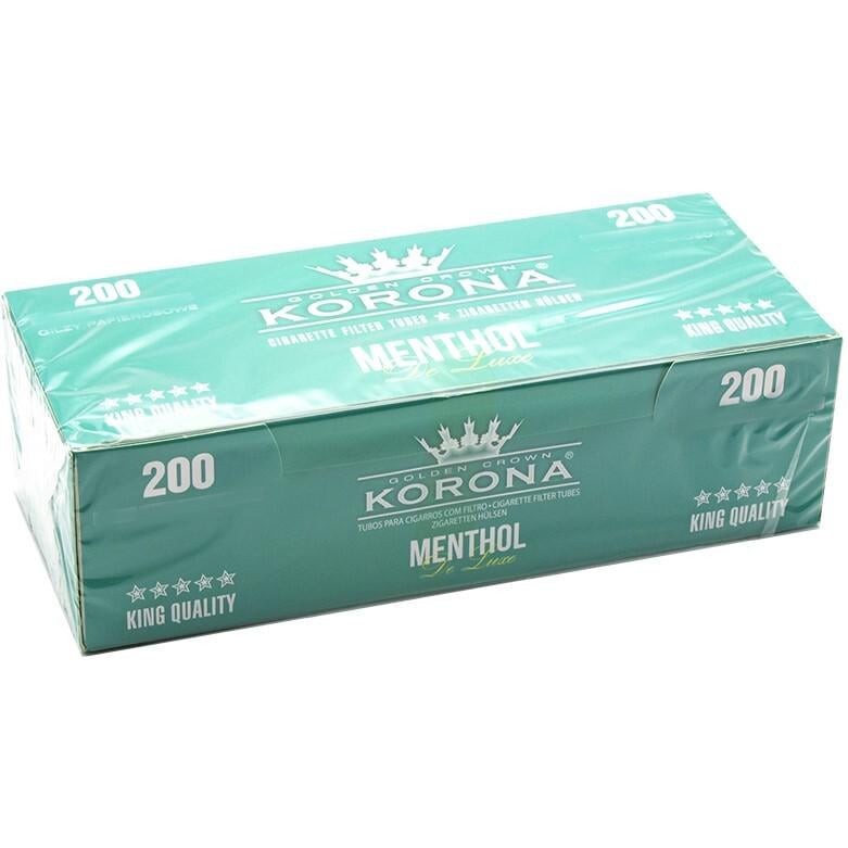 Гільзи для набивання сигарет тютюном Korona Golden Crown Menthol 200 шт.
