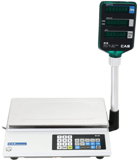 Весы торговые CAS AP-1 15M (30414750) - фото 2 Весы торговые CAS AP-1 15M (30414750) - фото 2