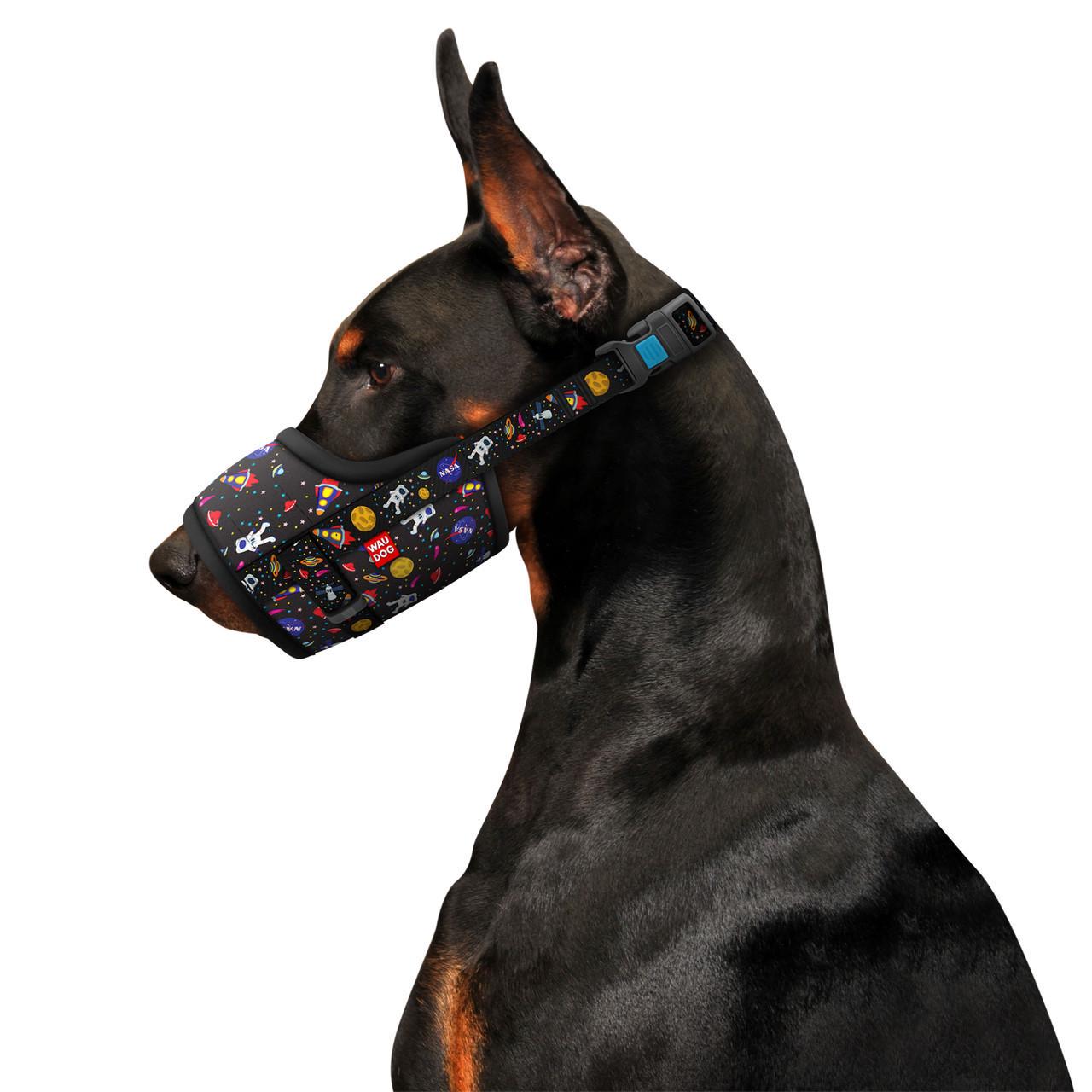 Намордник для собак нейлоновый Waudog Nylon регулируемый NASA №1 обхват морды 14-20 см (5388) - фото 2 Намордник для собак нейлоновый Waudog Nylon регулируемый NASA №1 обхват морды 14-20 см (5388) - фото 2