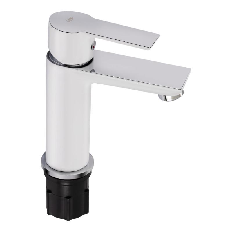 Смеситель для умывальника Q-tap Ustek QTUS1016107CW однорычажный Белый (77380)