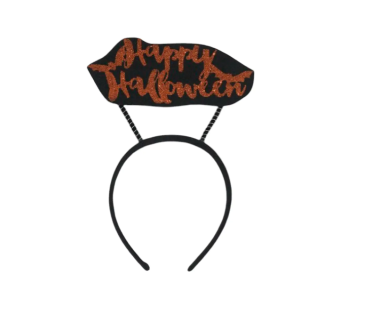 Обруч на Хэллоуин Happy Halloween One size Черно-оранжевый (748711)