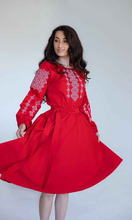Сукня-вишиванка жіноча Вишиваночка р. 44 Червоний (1016-7)