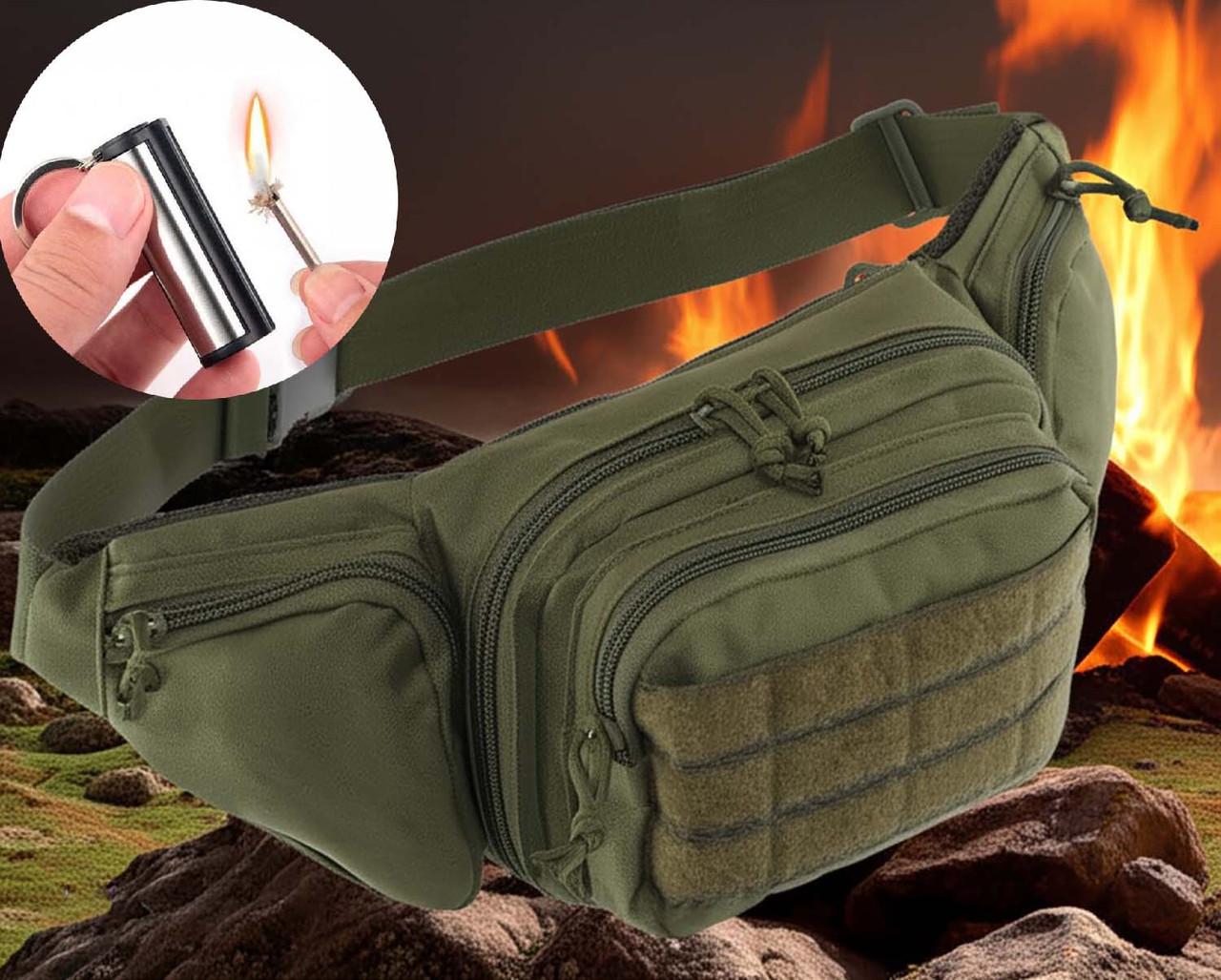 Сумка-кобура 43х16х8 см та вічний сірник Green - фото 5 Сумка-кобура 43х16х8 см та вічний сірник Green - фото 5