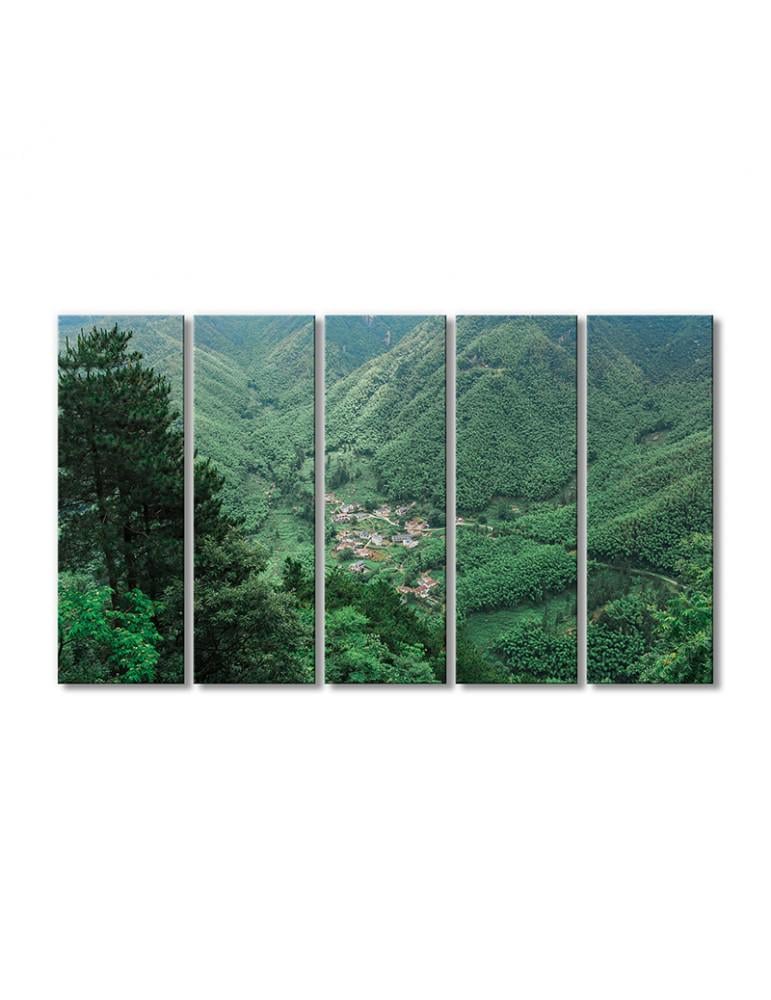 Картина модульная Пейзаж с зелеными холмами 5 модулей 120x180 см