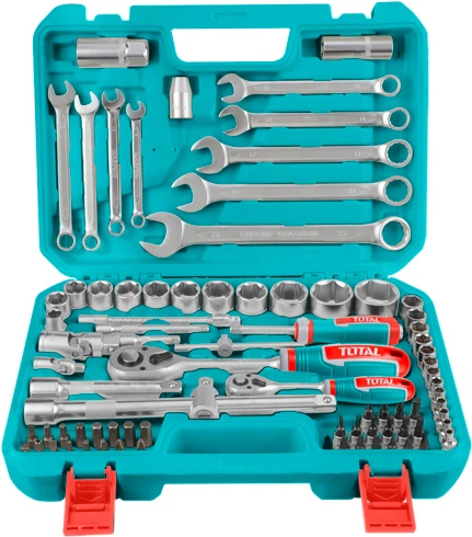 Набор ручного инструмента TOTAL THT421802 ключей головок 1/2« 1/4» 82 шт. (THT421802)