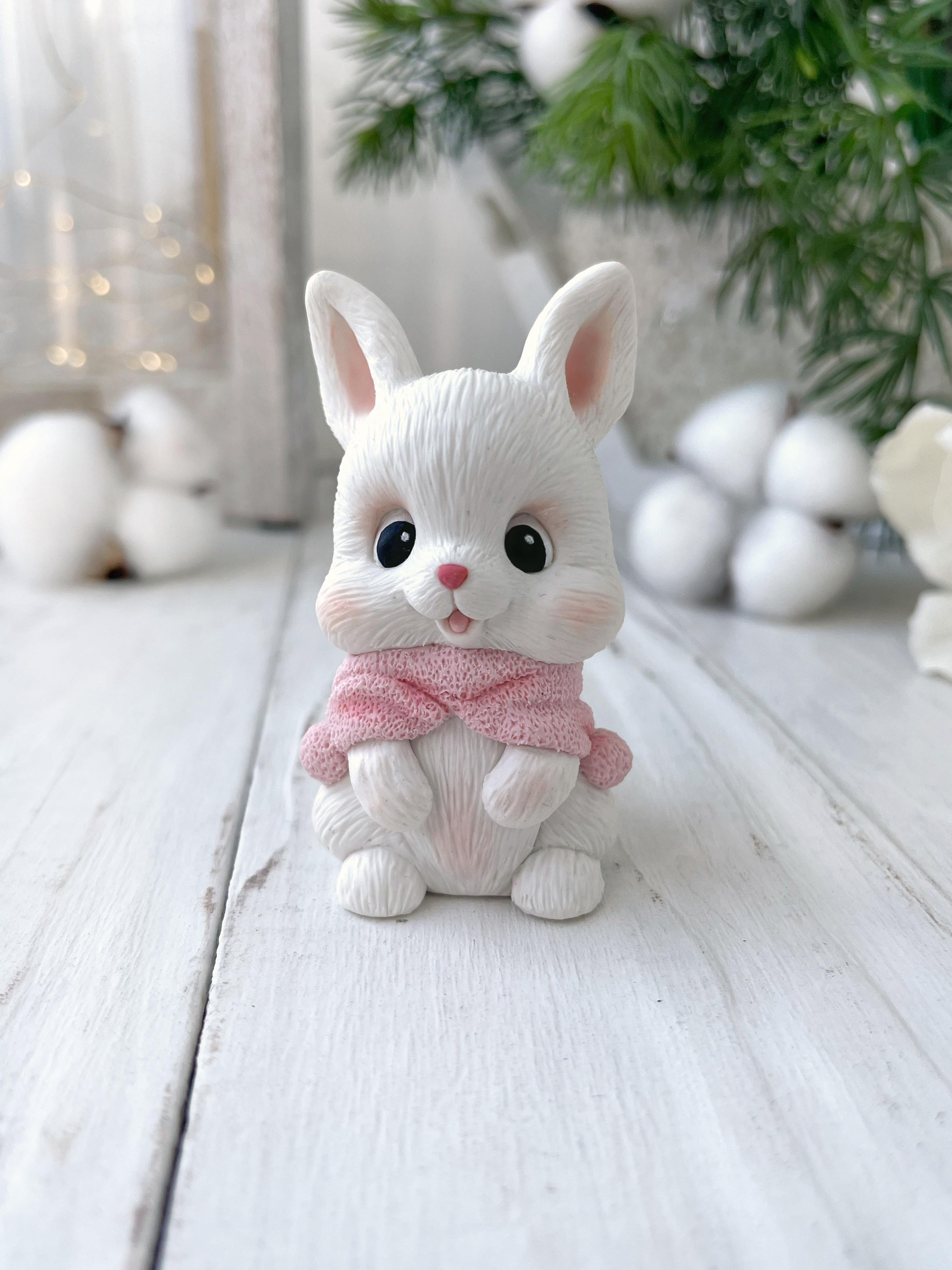 Молд силиконовый Orehova Зайчик в шарфике (9253)