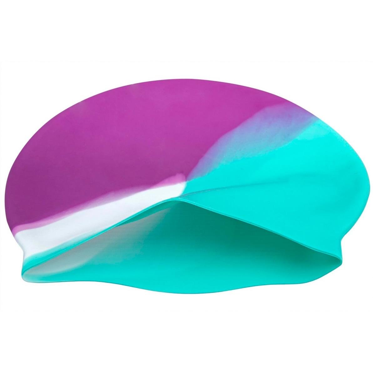 Шапочка для плавания OSPORT силиконовая универсальная Фиолетово-бирюзовый (26049) - фото 4
