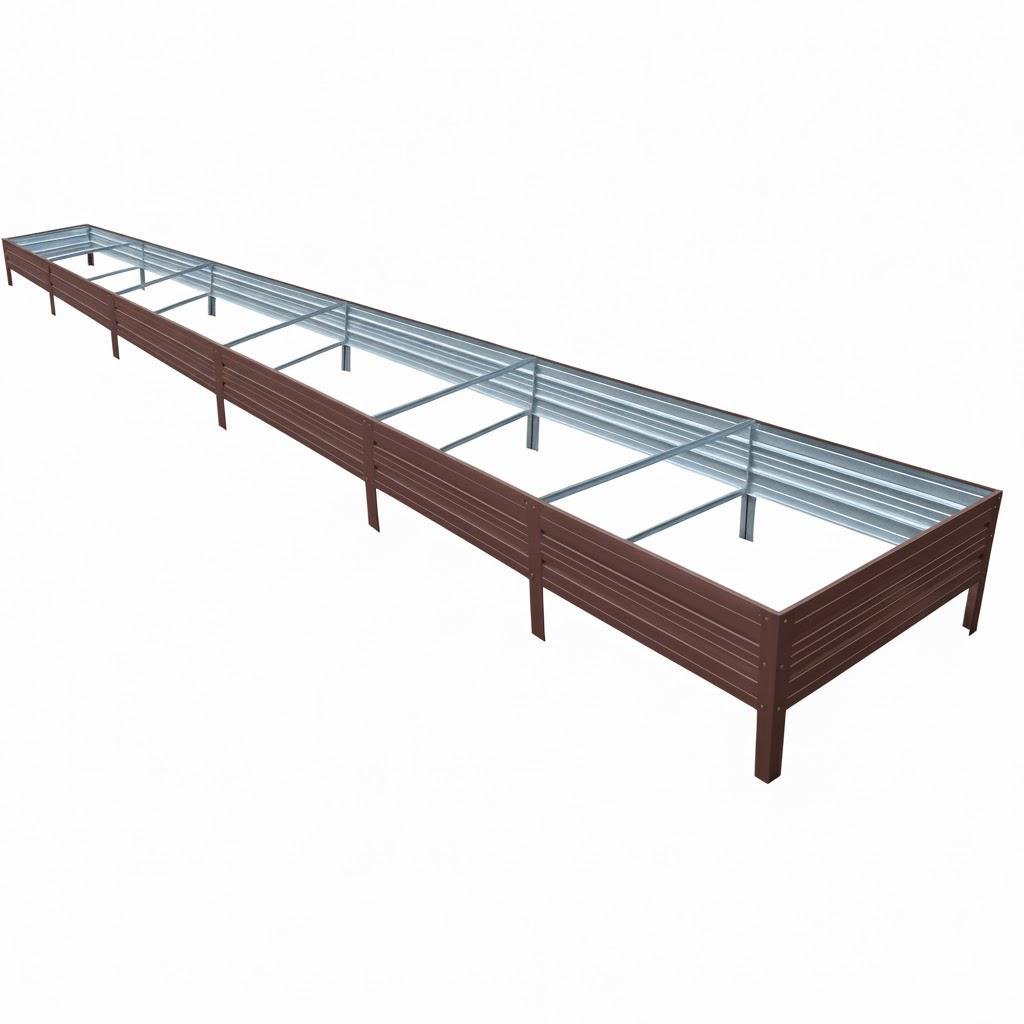 Грядка оцинкованная SIMBUD 0,65 мм 6х1х0,4 м RAL8017 мат (30704810)