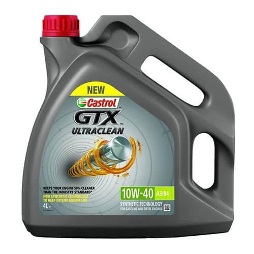 Моторне мастило Castrol GTX UltraClean 10W40 SL/CF A3/B4 4 л (UR-GTXUA3-4X4L)