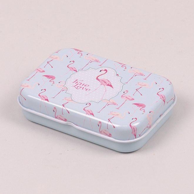 Коробочка металлическая Flora Фламинго для хранения мелочей (25274)