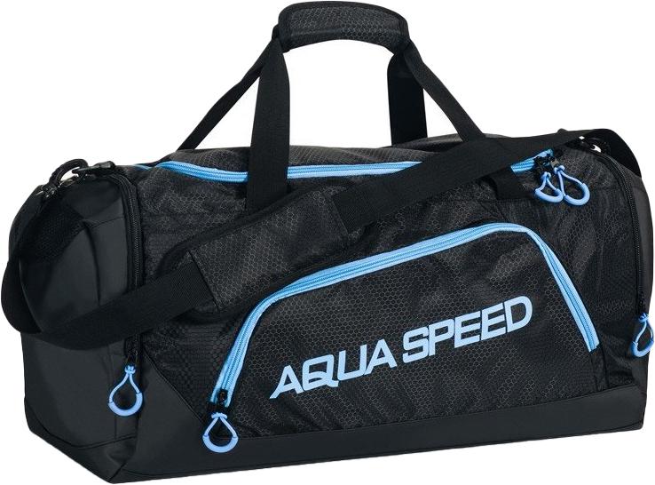 Сумка спортивная Aquaspeed DUFFEL BAG 6731 55x26x30 cм Черный/Синий (5908217667311)