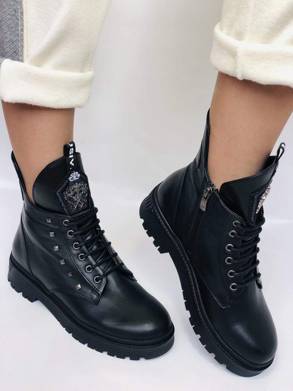 Ботинки женские зимние Evromoda р. 37 24,0 см Черный (2412)