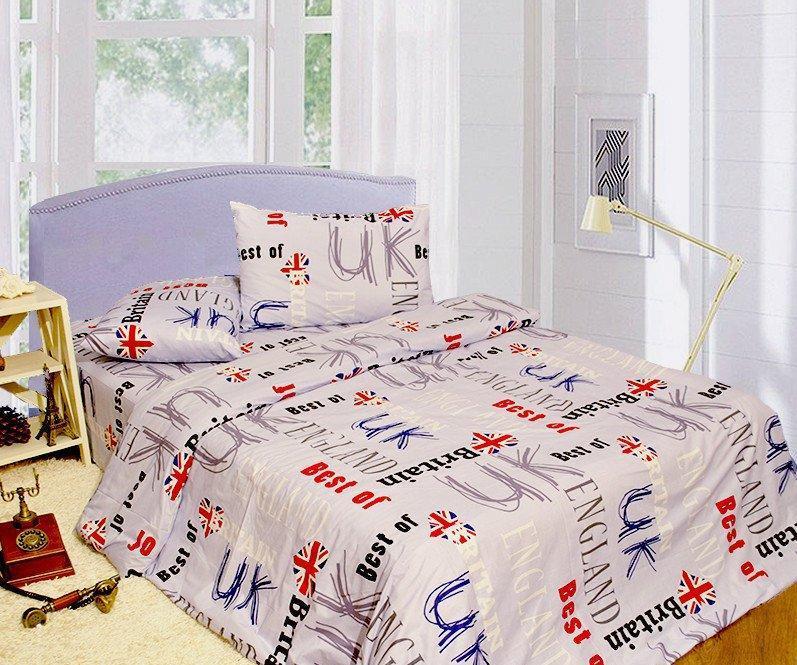 Простынь на резинке Вилена Голд L бязь 140х200/25 см Blue