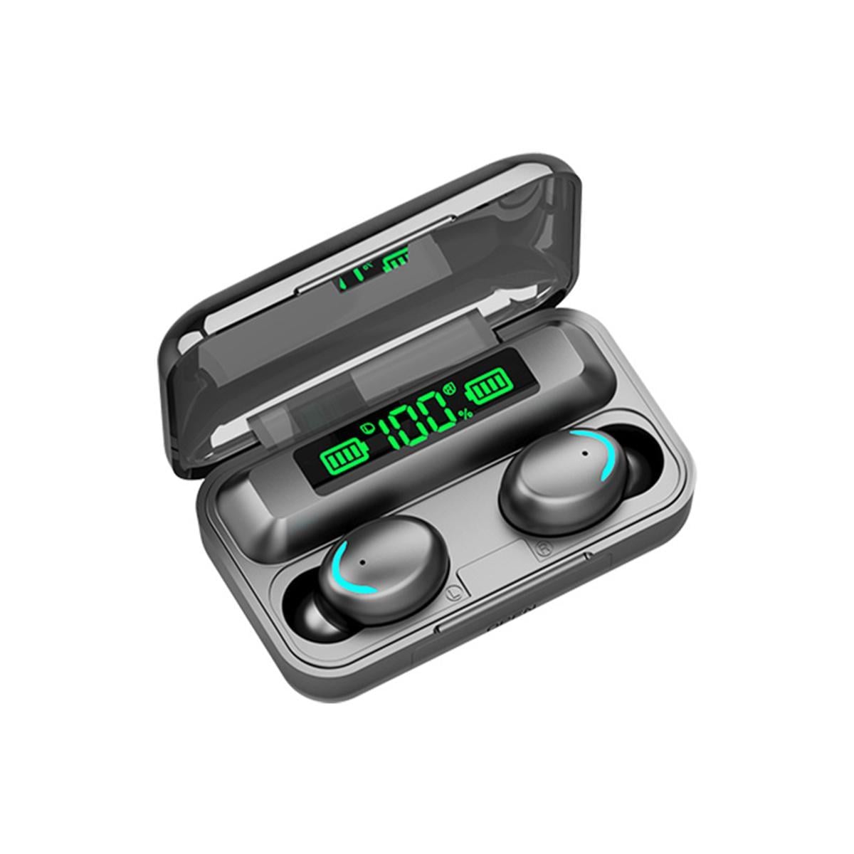 Наушники беспроводные сенсорные TWS F9-5 с встроенным Power Bank Черный