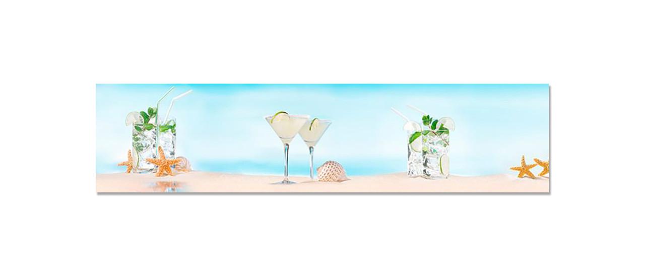 Наклейка виниловая на кухню Zatarga Коктейль на пляже 600х2500 мм (1289776228)