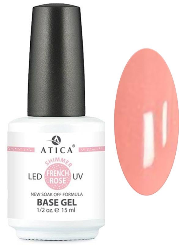 База камуфлирующая каучуковая Atica Base Gel Fiber Soak-Off 15 мл French Rose (63015)