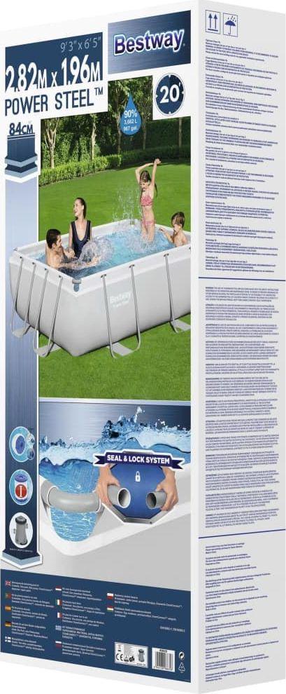 Бассейн каркасный прямоугольный Bestway 4в1 56629 282х196х84 см (441389) - фото 6