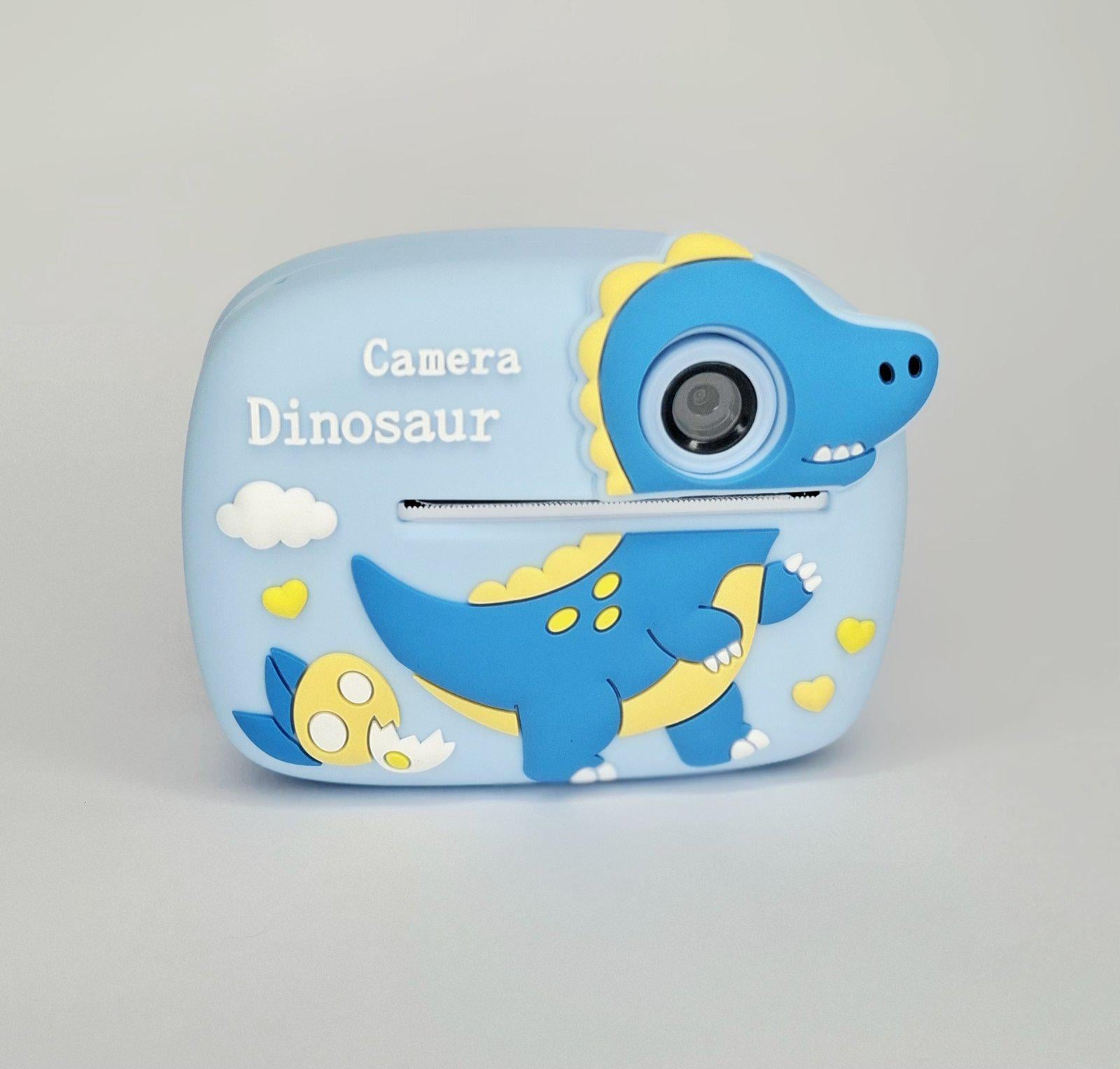 Фотоаппарат детский из мгновенной печати Динозавр A-8988 5 рулонов Синий