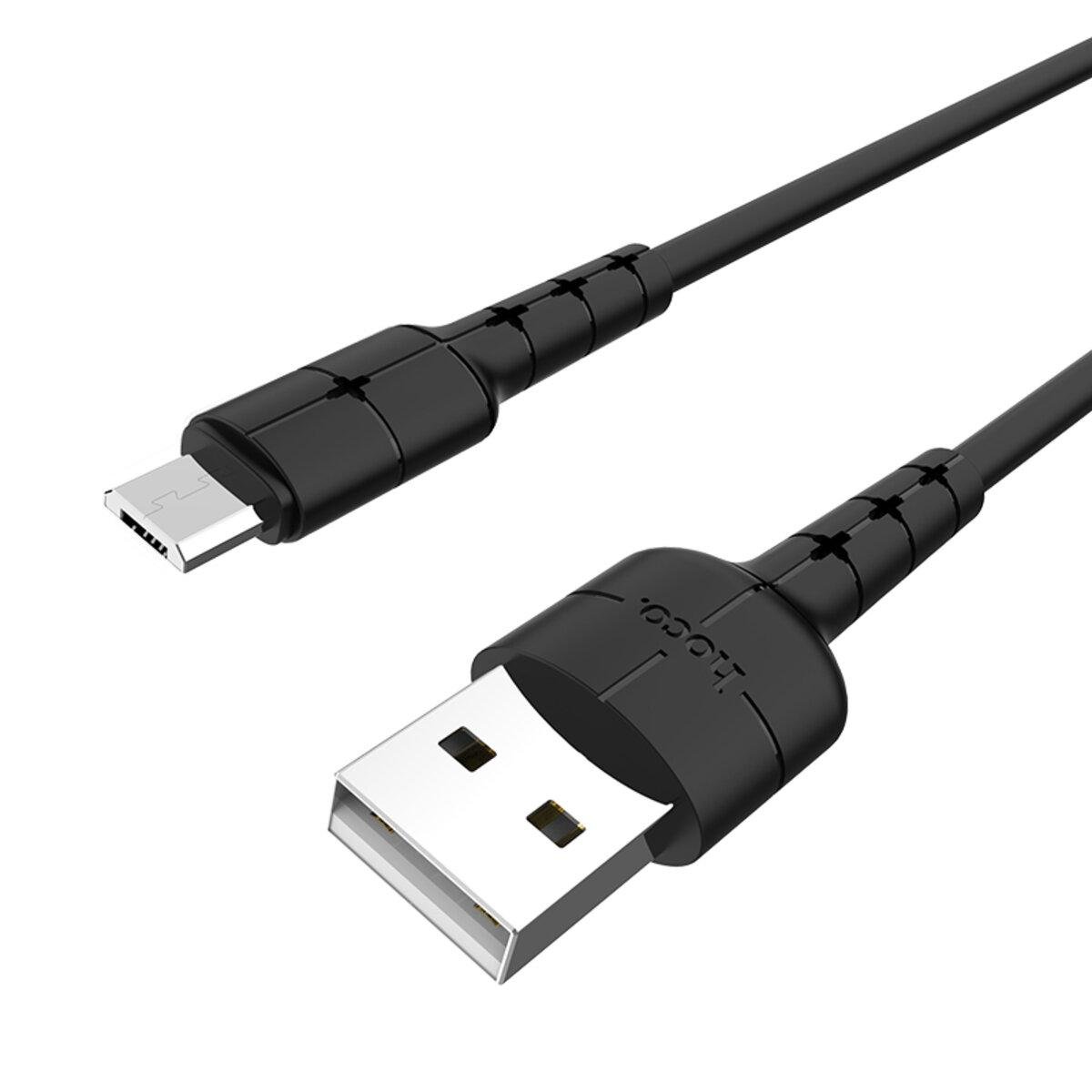 Кабель Hoco X30 Star Charging data cable for Micro 1,2 м Black (604408) - фото 3