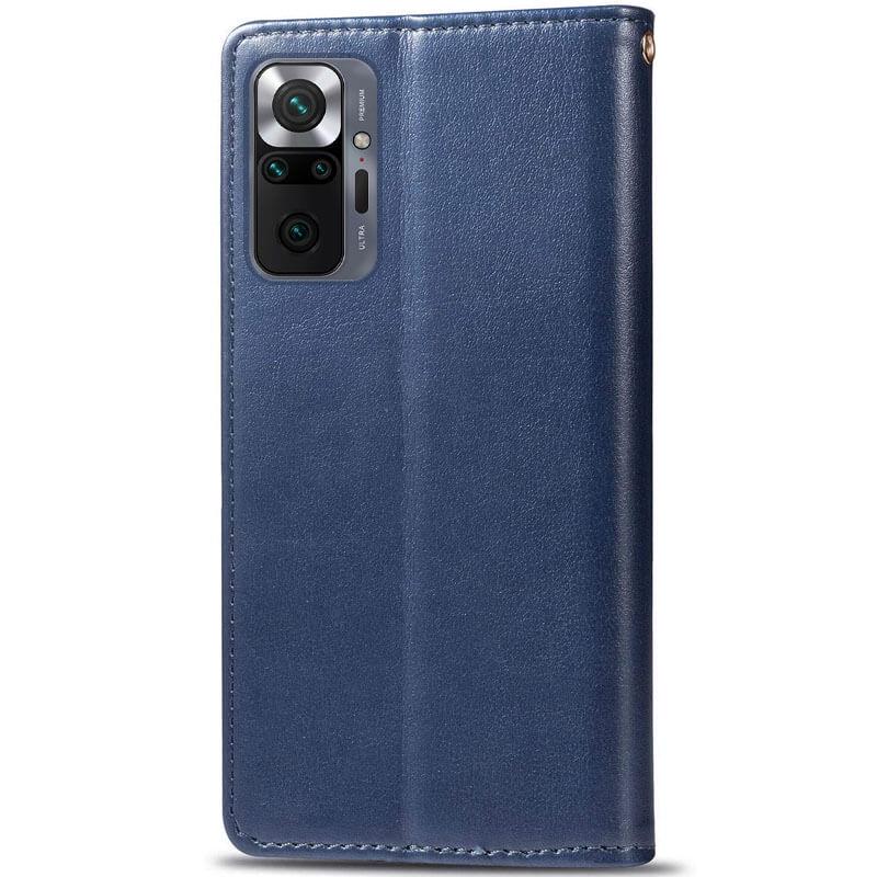 Кожаный чехол книжка GETMAN Gallant (PU) для Xiaomi Redmi Note 10 Pro/10 Pro Max Синий - фото 2