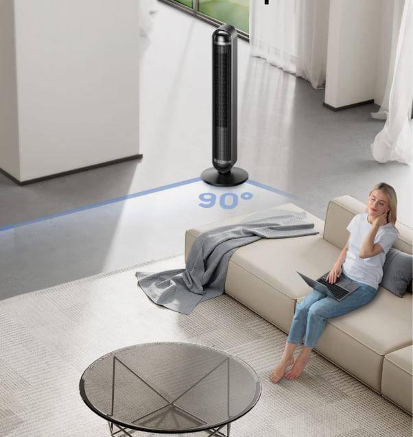 Вентилятор розумний DREO Cruiser 106 см 9 швидкостей Wi-Fi 25дБ 90° Чорний - фото 10 Вентилятор розумний DREO Cruiser 106 см 9 швидкостей Wi-Fi 25дБ 90° Чорний - фото 10