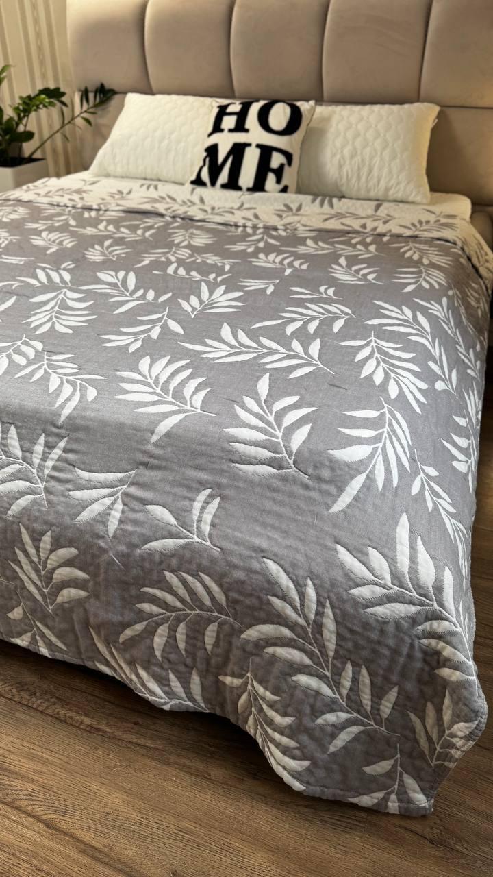 Покрывало хлопковое 200х230 см. Светло-серый (Д-muslin25-007-01) - фото 2 Покрывало хлопковое 200х230 см. Светло-серый (Д-muslin25-007-01) - фото 2