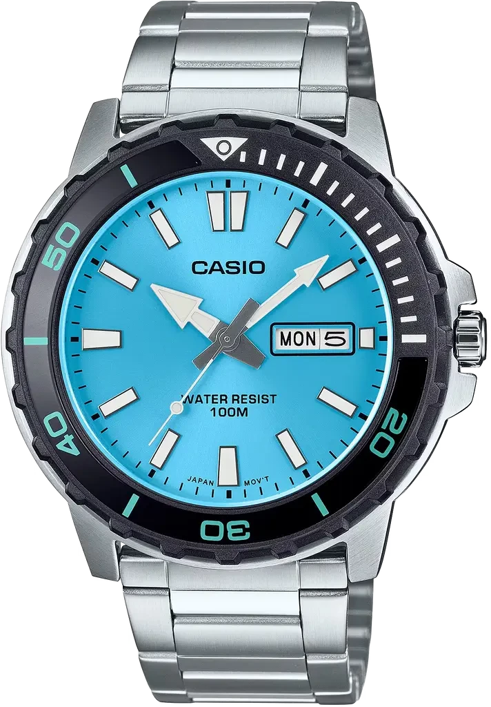 Наручные часы мужские Casio MTD-125D-2A3 Diver Collection со стальным корпусом/водозащитой 100 м Голубой (2823794529)