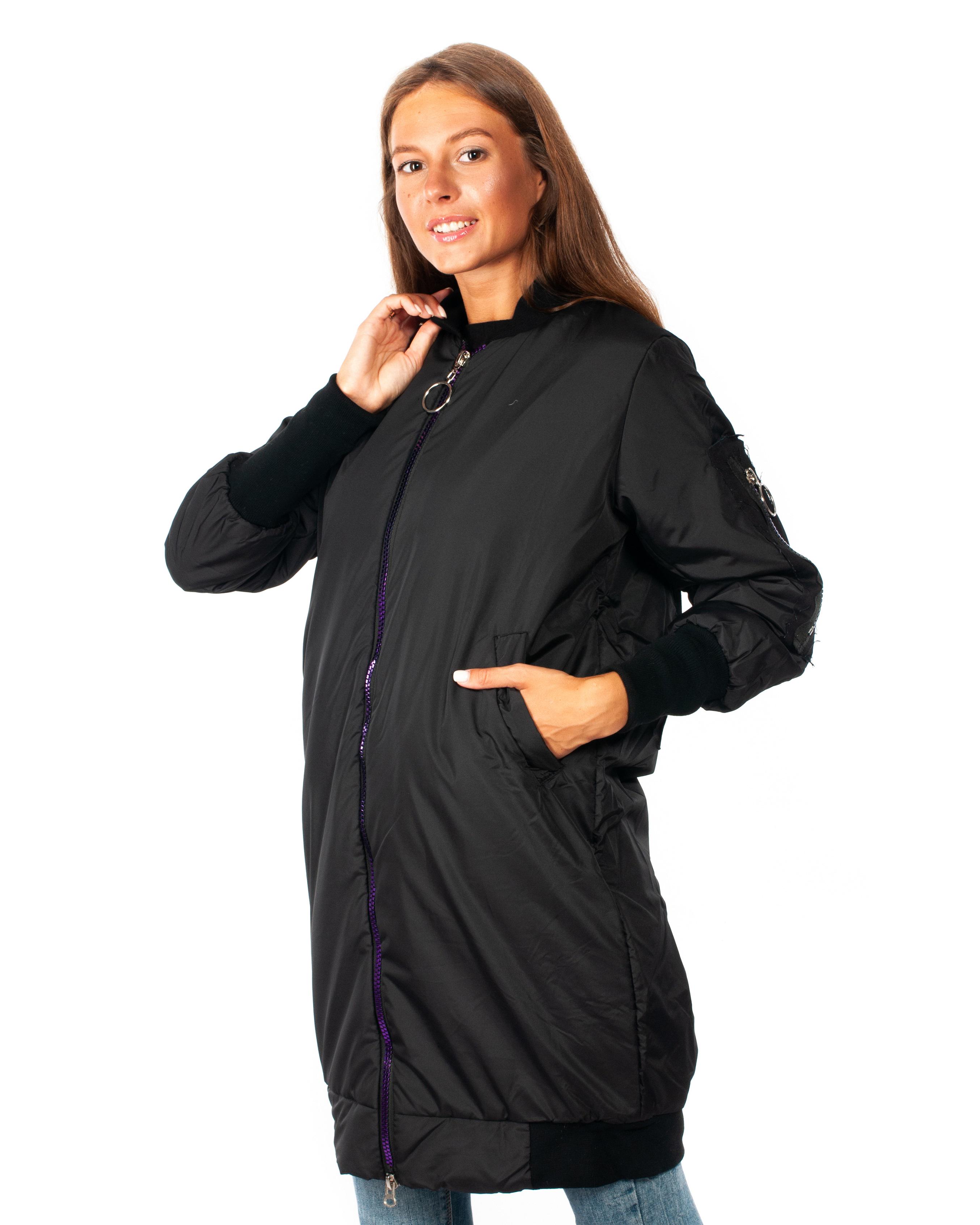 Парка женская без капюшона Stvar L Черный (PR887-2) - фото 2