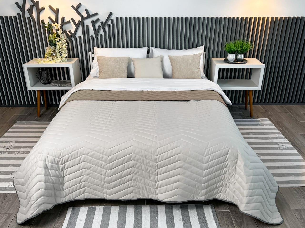 Покривало Double face zigzag Rainy Day Taupe 140х215 см Grey (2665118828) - фото 3 Покривало Double face zigzag Rainy Day Taupe 140х215 см Grey (2665118828) - фото 3