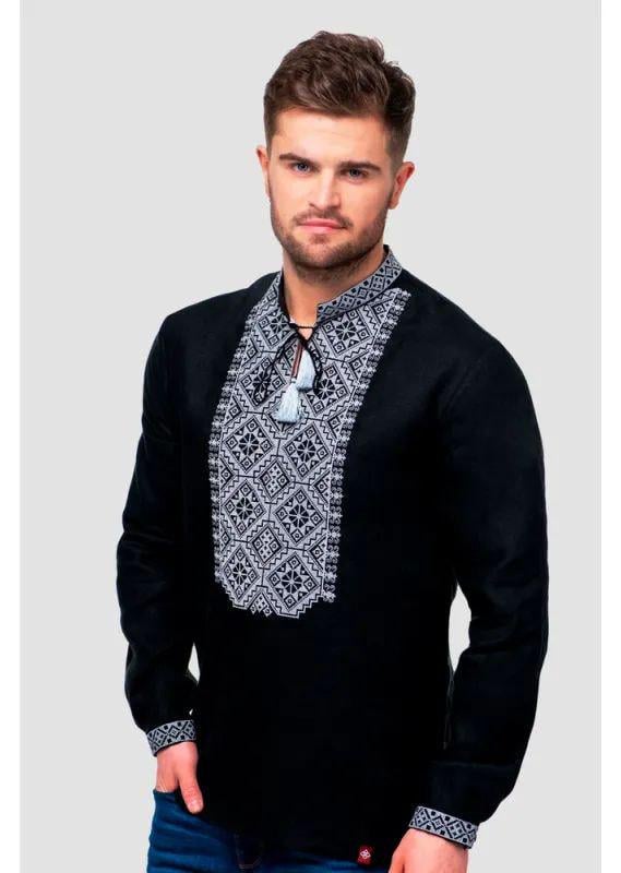 Вышиванка мужская р. 54 Черный (443)